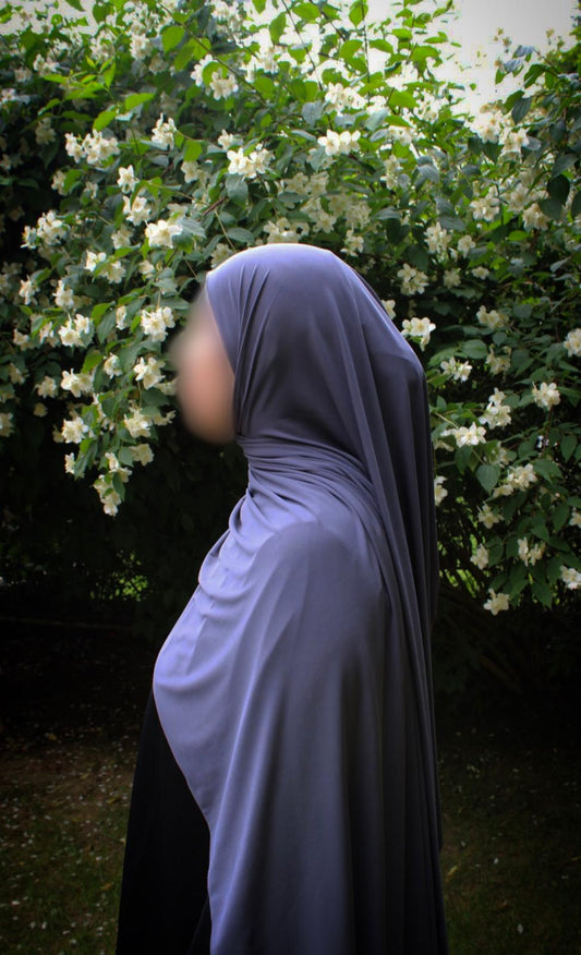Hijab jersey premium de luxe - Gris