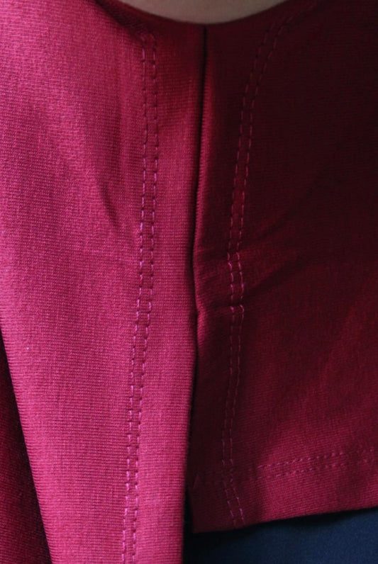 Hijab jersey pratique - Rouge cerise