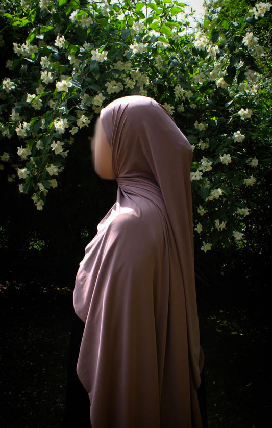 Hijab jersey premium de luxe - Violet colombin