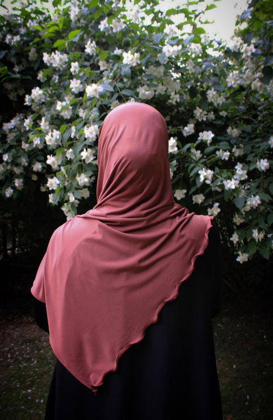 Hijab jersey premium de luxe bouclé - Marron