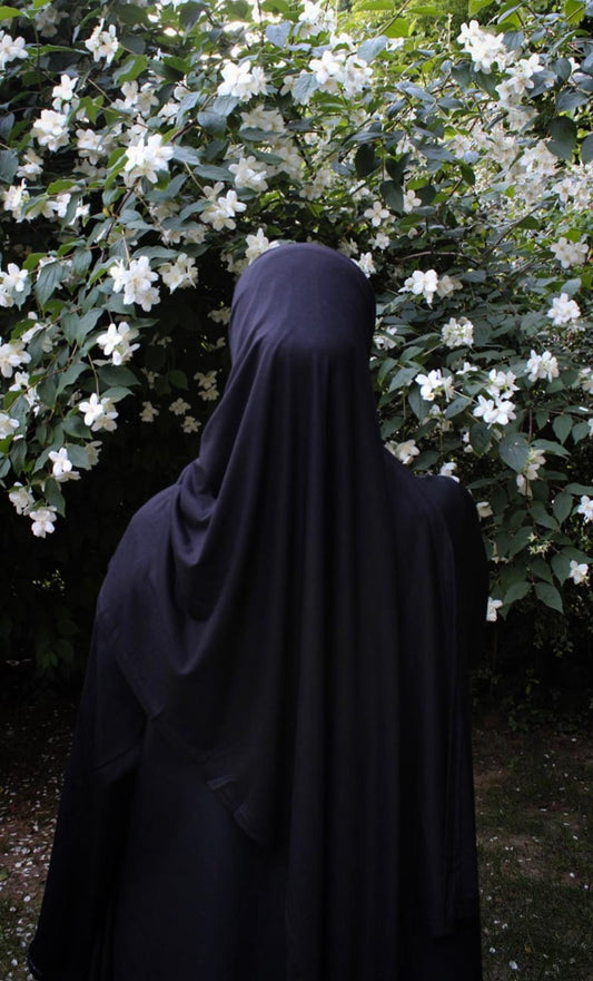 hijab jersey pratique - Noir