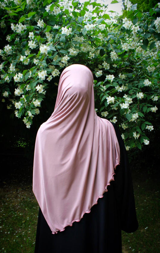 Hijab jersey premium de luxe bouclé - Rose