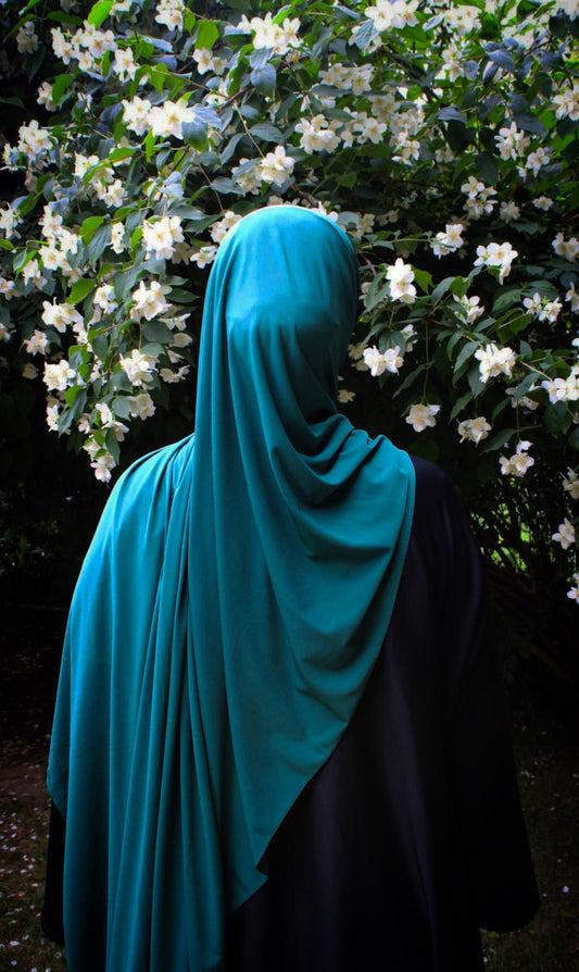 Hijab jersey premium de luxe - Vert sapin
